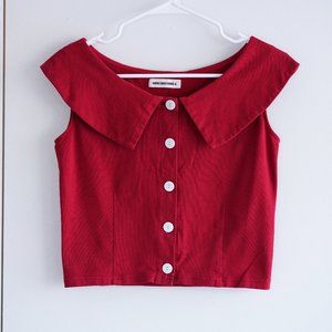 Retro style cotton shirt with buttons